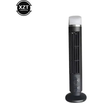 Domácí ventilátor Tichý stolní ventilátor s osvětlením - Černá