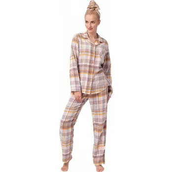 Dámské pyžamo Dámské pyžamo Key propínací LNS 448 nadměrné Velikost: 2XL, Vzor: 448
