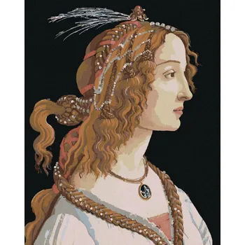 Hračka Diamondi Diamantové malování - PORTRÉT DÁMY (SANDRO BOTTICELLI) Rozměr: 40x50 cm, Rámování: bez rámu a bez vypnutí plátna