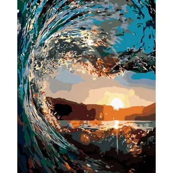 Hračka Diamondi Diamantové malování - VLNA Rozměr: 40x50 cm, Rámování: bez rámu a bez vypnutí plátna