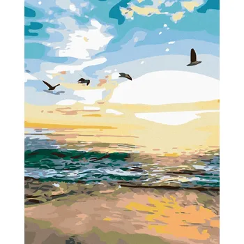 Diamondi Diamantové malování - RACKOVÉ NAD PÍSKEM Rozměr: 40x50 cm, Rámování: bez rámu a bez vypnutí plátna