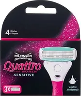 Wilkinson Sword Quattro For Women Sensitive náhradní břit 3 ks pro ženy