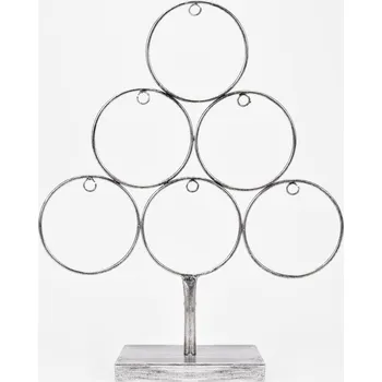 Vánoční dekorace Kovový stříbrný stromeček