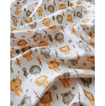 látková plena PREM Látková plena s potiskem Lev šedý Bavlna, 70/70 cm