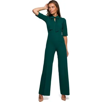 Dámský overall Dámský FU08 Elegantní overal se zavazováním za krkem - zelený Style, EU XL i529_4650531086789935160