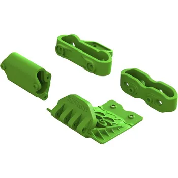 RC vybavení 1:10 Arrma Gorgon RTR: Spodní ližina a držák nárazníku (zelený)