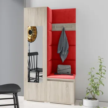 Předsíňová stěna Předsíňová stěna Emi 13 - sonoma Barva panelů: Červená - Trinity 09