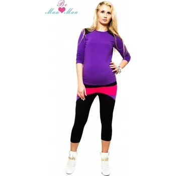 Dámské legíny Be MaaMaa Sportovní, elegantní 3/4 legíny RENA - vzor č. 2, Velikosti těh. moda S/M