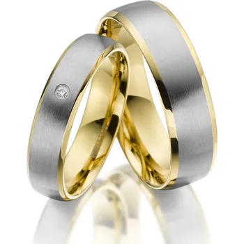 Prsten Snubní prsteny ocel zirkon SP-ES-014