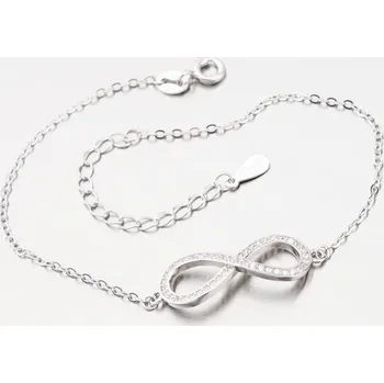 Oblečení a móda Dámský náramek stříbro 925 zirkony BST-14412K délka 17 cm