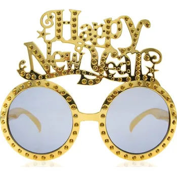 Party dekorace Brýle Happy New Year GOLD, plastové