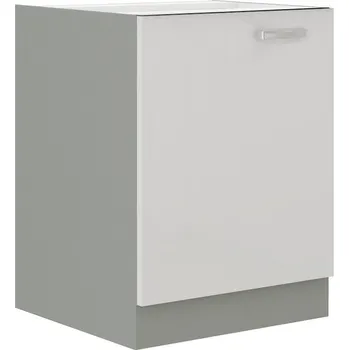 Kuchyňská skříňka Kuchyňská dolní skříňka BOLZANO 60 D 1F BB, Bílý lesk/Šedá