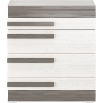 Ložnicová sestava Komoda BLANCO 08, Borovice sněhová/šedá