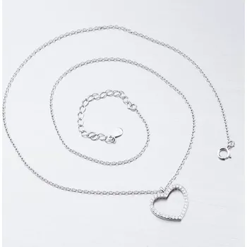 Náhrdelník Dámský náhrdelník stříbro 925 zirkony SST-15886 délka 42 cm