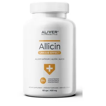 Přírodní produkt ALIVER nutraceutics Allicin 400 mg 60 cps.