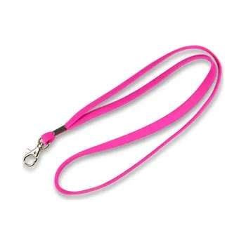 Klíčenka na krk s karabinou Promex 1 cm - růžová