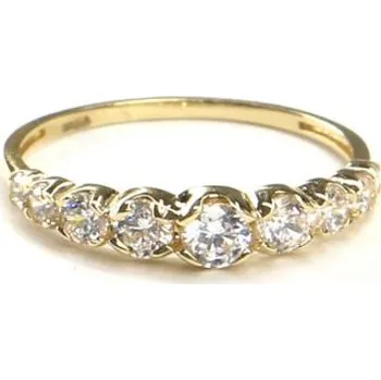 Prsten Prsten ze žlutého zlata a zirkony MG AU 585/000 1,85 g ARP539701-58