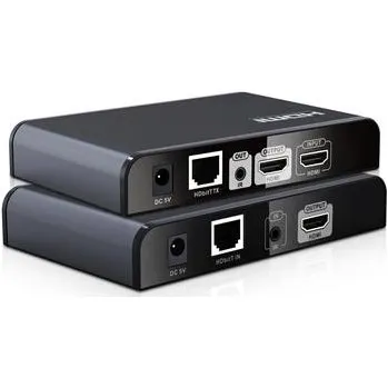 HDMI extender PremiumCord HDMI extender na 120m přes LAN, over IP, HDBitT, lokální HDMI výstup