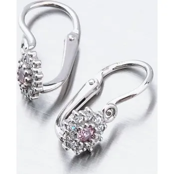 Náušnice Dětské náušničky bílé zlato 585 zirkon 52DN-2749BRB