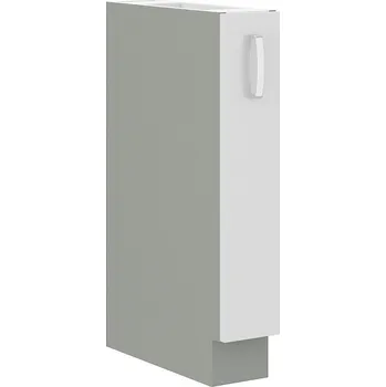 Kuchyňská skříňka Kuchyňská dolní skříňka BOLZANO 15-D-CARGO-BB, Bílý lesk/Šedá