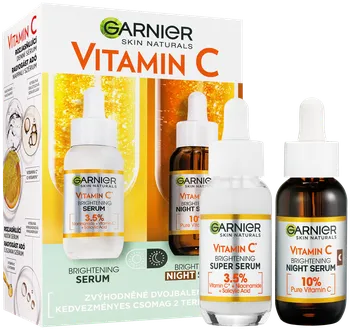 Pleťové sérum Garnier Skin Naturals Rozjasňující sérum s vitaminem C na noc 30 ml + Rozjasňující sérum s vitaminem C 30 ml