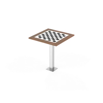 Šachy HTI Šachový stůl TCH010.00 Materiál konstrukce: ocel, Povrchová úprava: komaxit dle RAL, Typ použitého obložení: ash