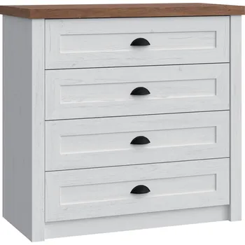 Ložnicová sestava Komoda PROWANSJA K4, Borovice Andersen + Dub Lefkas