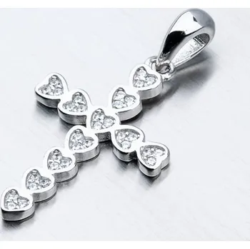 Přívěsek Dámský přívěsek stříbro 925 zirkon křížek HST-13151