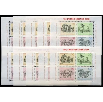 Poštovní známka Deutsche Bundespost Berlin 10x (1969) MiNr. 338 - 341 ** Block 2 - Berlín - západní - 125 let Berlínské ZOO