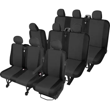 Potah sedadla AUTOPOTAH "KEGEL" VW TRANSPORTER T5 ARES CERNO-SEDY SADA 14 KS