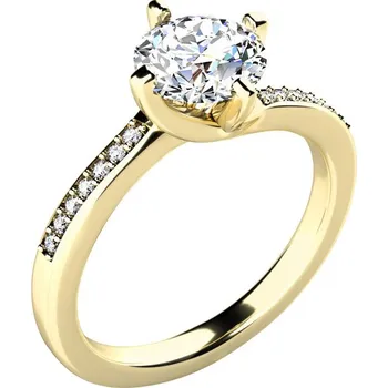 Šperk Zásnubní prsten žluté zlato 585/1000 přírodní diamant 1.077 ct ZP-10963-ZL-DIA velikost 48