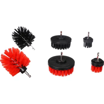 Mycí kartáč na vozidlo Sada kartáčů na vrtačku pro čištění auta CAR DETAILING DRILL BRUSH 6, 6ks SIXTOL