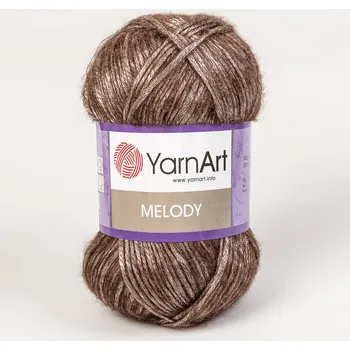 Příze Pletací / háčkovací příze YarnArt MELODY 885 světle hnědá, efektní, 100g/230m