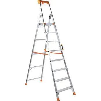 Schůdek Hliníkové schůdky Manutan Expert s držákem, 8 stupňů + Prodloužená záruka na 10 let