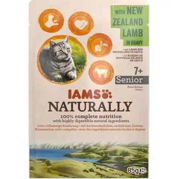 Krmivo pro kočku Kapsička IAMS Cat Naturally Senior with New Zealand Lamb in Gravy 85g