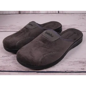 Pánské pantofle Pánské pantofle papuče bačkory Inblu BG51-025 šedé s koženou stélkou velikost: 42