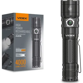 Svítilna VIDEX Přenosná LED baterka 4000Lm | VIDEX