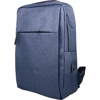 Modrý batoh Minissimi na notebook, formát A4, USB, kabinové zavazadlo