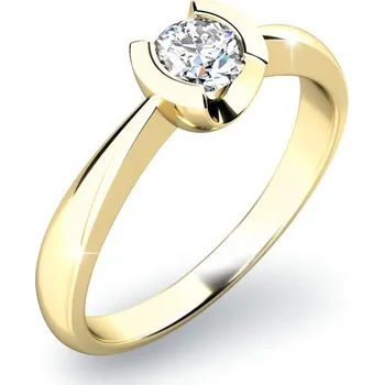 Šperk Zásnubní prsten žluté zlato 585/1000 přírodní diamant 0.250 ct G/SI ZP-10809D-ZL velikost 56