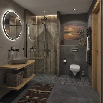 Dlažba Dlažba imitace kamene Udine černá 60x60 cm