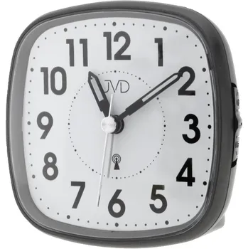 Budík Rádiem řízený analogový budík JVD RB871.2 - černý (rádiem řízený ručičkový budík)