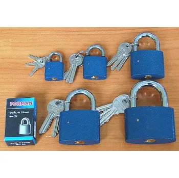 Visací zámek Zámek visací OVÁL-H 45mm MODRÝ 2645