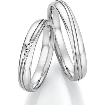 Prsten Snubní prsteny ocel přírodní diamant 0.040 ct SP-22110