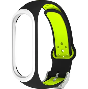 Příslušenství k fitness náramku Xiaomi EF náhradní náramek s kovovým zapínáním pro Mi Band 3/4 Barva: zeleno-černá MBCZ-X311