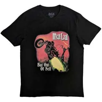 Pánské oblečení Merch Meat Loaf: Meat Loaf Unisex T-shirt: Bat Out Of Hell Cover (back Print) (large) L