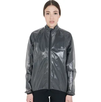 Jezdecké oblečení Nepromokavá bunda EQUESTRO, unisex, S, černá
