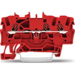 WAGO 2001-1303 Řadová průchozí svorka Wago 3vodičová 1,5mm2 (červená)