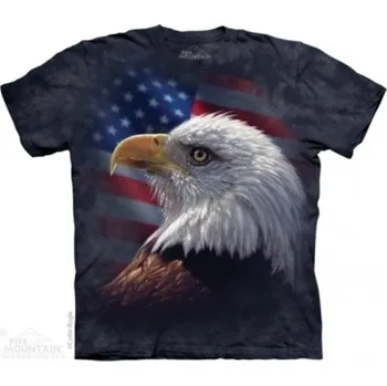 Pánské tričko Tričko unisex The Mountain American Pride Eagle (orel) - modré, S