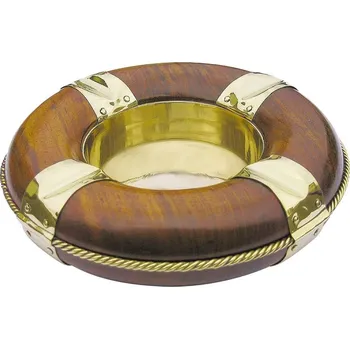 Popelník SEA Club Stolní popelník záchranný kruh mosaz/sklo 12,5 cm