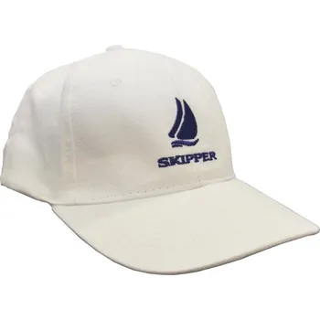Kšiltovka NAUTICA360 Kapitánská čepice bílá SKIPPER- kšiltovka z broušené balvny, 100% bavlna
